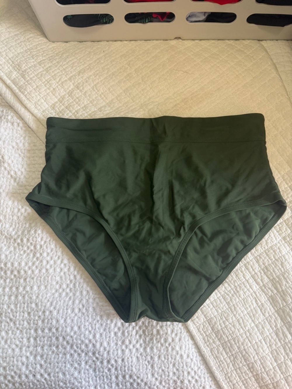 Kona Sol Olive Green High Waisted Bikini Bottoms